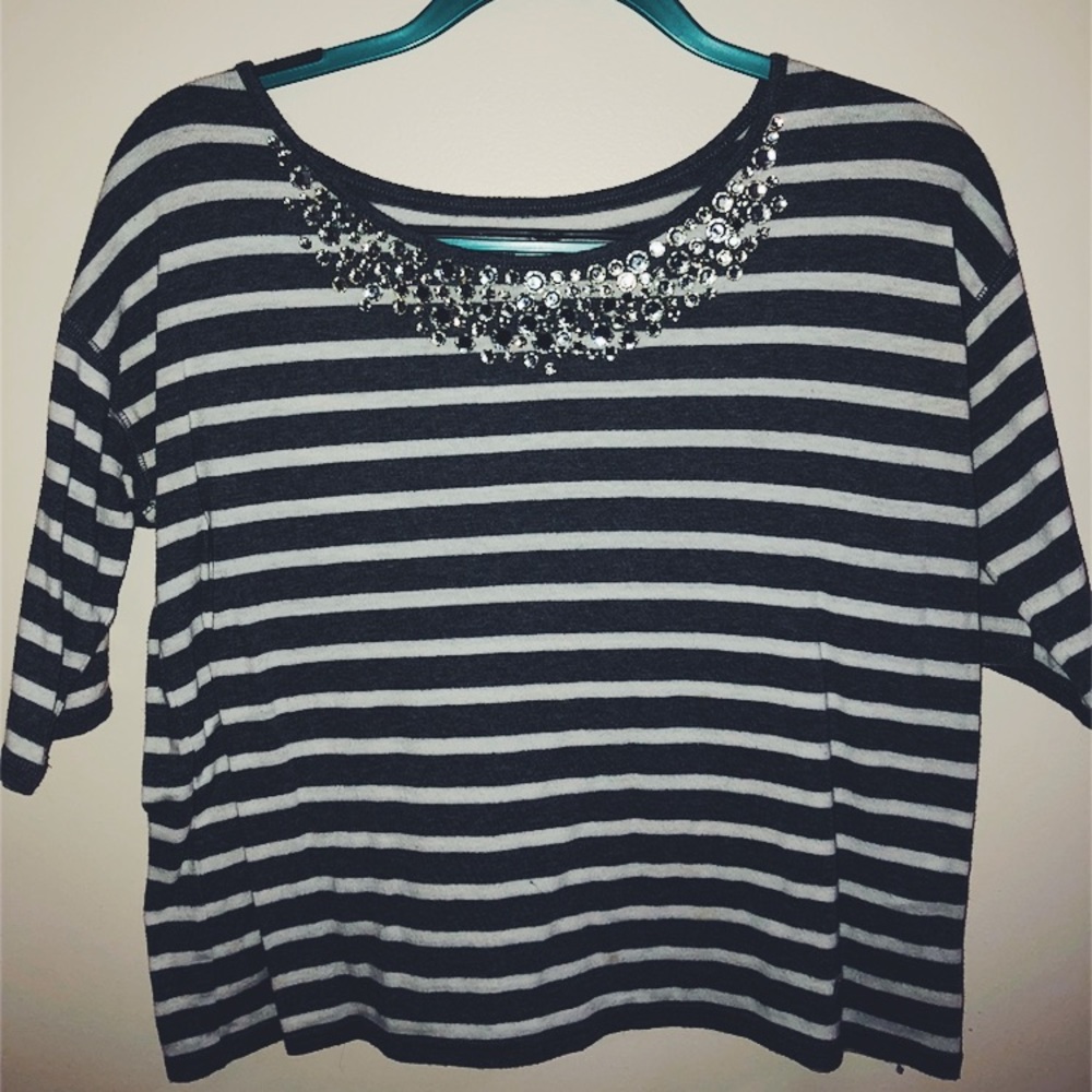 ABERCROMBIE & FITCH JEWELED LONG SLEEVE